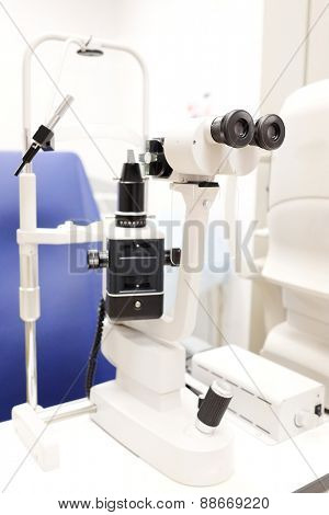 microscope in an oculist office