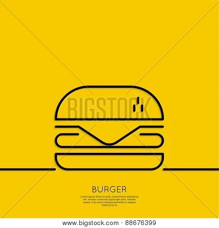 Hamburger icon on a yellow background.