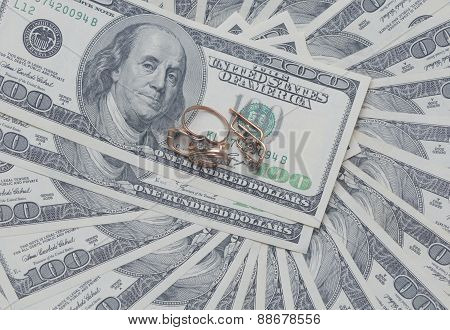 Dollars On White Background