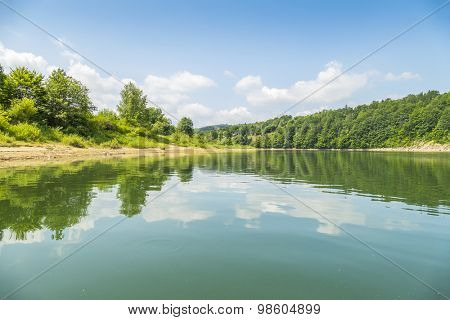 Lake Solina in Bieszczady, Poland