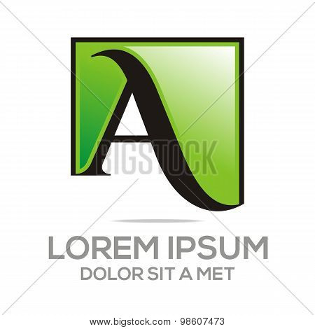 Logo Letter A Icon Concept Business Alphabet