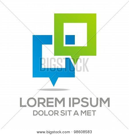 Logo talk box stylised vector