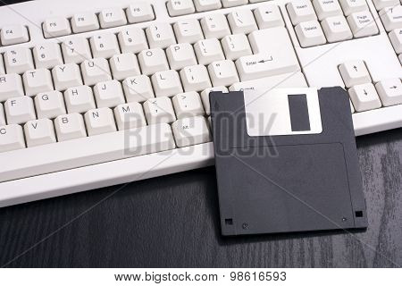 Floppy disk and keyboard