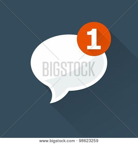 Incoming message (notification) icon - oval speech bubble