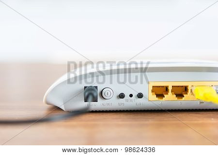 Wireless Modem Router Network Hub With Cable Connect