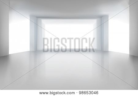 Empty room. Vector illustration.