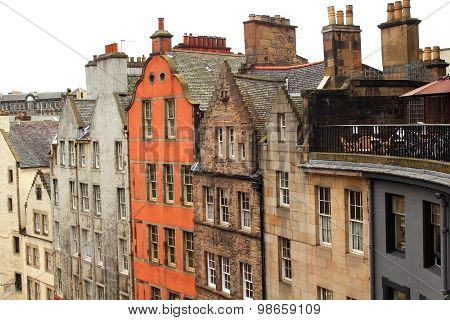 Old, Historical Architecture In Edinburgh, Scotland, Uk