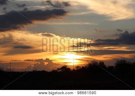 Sunset with clouds