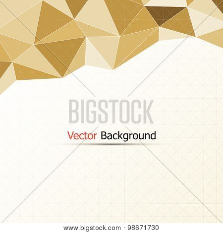 Vector Polygon Abstract Brown Background For Design