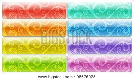 Floral banner set