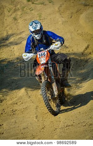 Sibiu, Romania - July 18: Damian Ticehurst Competing In Red Bull Romaniacs Hard Enduro Rally With A