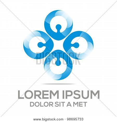 Logo abstract infinity element vector