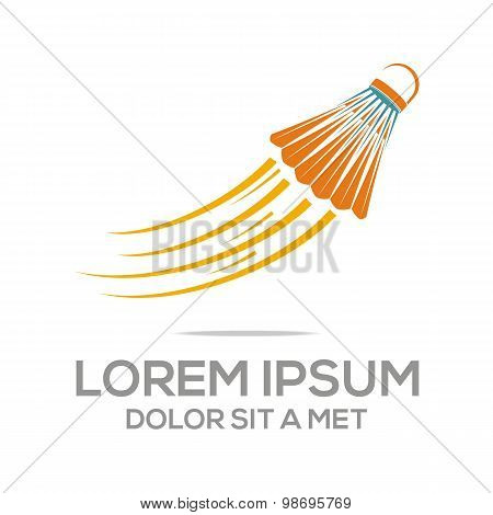 Logo abstract badminton tournament competition vector