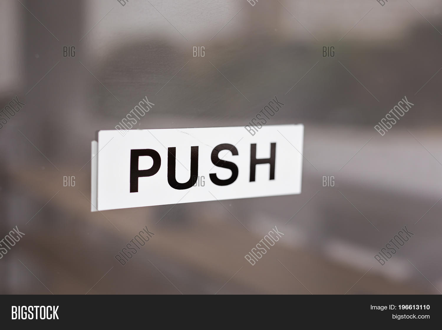 Push Sign On Glass Door Image Photo Bigstock Push Sign On Glass Door Inscription