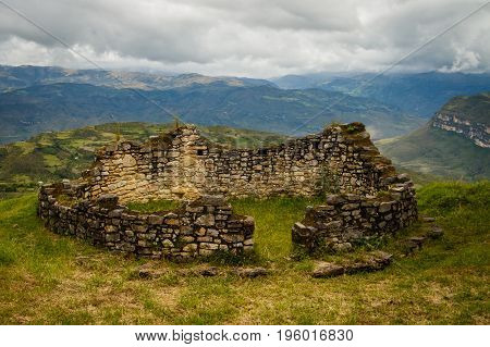 Lost city of Peru - the ancient ruins of Kuelap near Chachapoyas