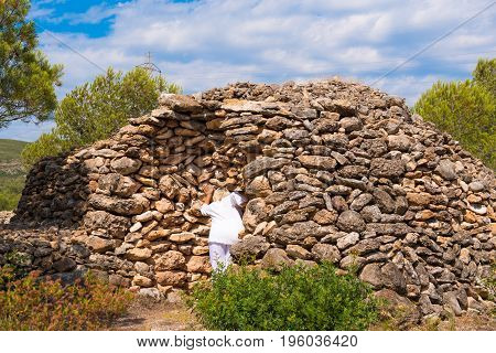 Ruin, Dry Stone Building, 11-15Th Century, Piedra Seca, Mont-roig Del Camp, Tarragona, Catalunya, Sp