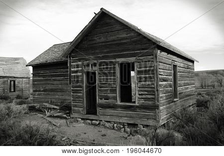 The dilapidated remains of the ghost town of Piedmont Wyoming.