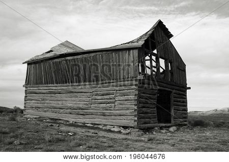 The dilapidated remains of the ghost town of Piedmont Wyoming.
