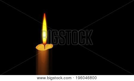 Candle, Candle Light Composition Different Rituals. 3D Illustration