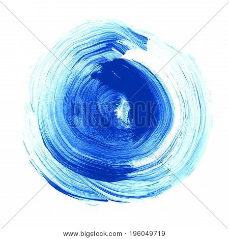 Abstract Circle Acrylic And Watercolor Painted Background.