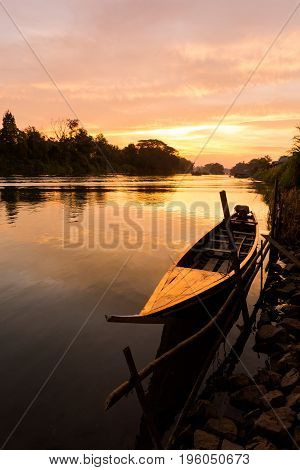 Golden Sunrise On Don Det