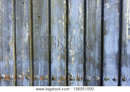Weathered Wood Wall with screws in detail