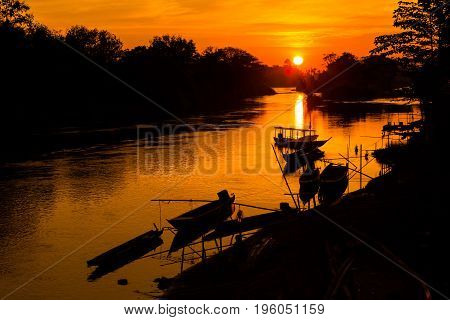 Golden Sunrise On Don Det