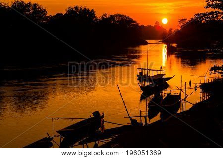 Golden Sunrise On Don Det