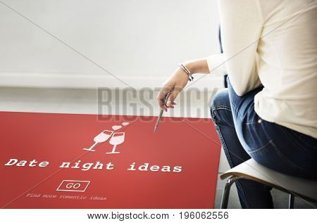 Date Night Ideas Valentine Romance Heart Dating Concept