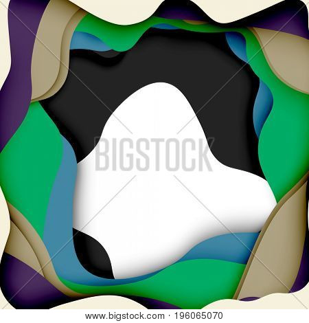3d abstract background with cut shapes, business presentation, flyer template