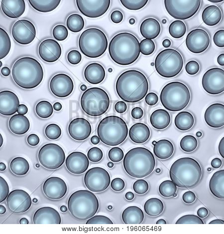 Abstract background of small rings in gray colors. 3d rendering
