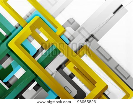 Rectangle tube elements, 3d background