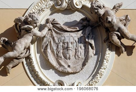 ROME, ITALY - SEPTEMBER 03: Veil of Veronica, Basilica of Saint Sylvester the First (San Silvestro in Capite) in Rome, Italy on September 03, 2016.