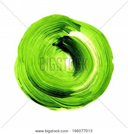 Abstract Circle Acrylic And Watercolor Painted Background.