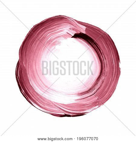 Abstract Circle Acrylic And Watercolor Painted Background.