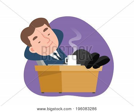 A man taking a rest in the office.