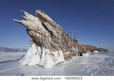 Lake Baikal, Ogoi Island. Winter Landscape