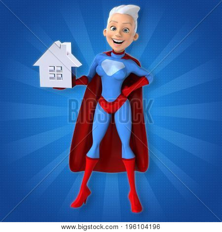Super woman - 3D Illustration
