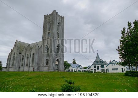 Catholic Christian Churh In Reakjavik City In Iceland