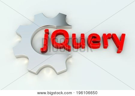 jQuery wheel gear white background 3d illustration