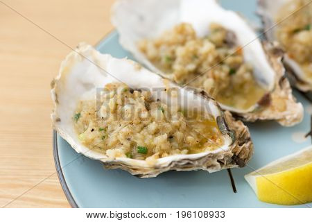 Garlic Grilled Oysters