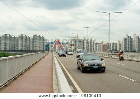 Hangang River In Seoul In Summer In Korea