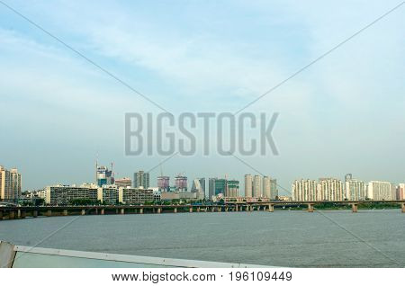 Hangang River In Seoul In Summer In Korea