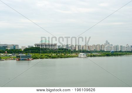 Hangang River In Seoul In Summer In Korea