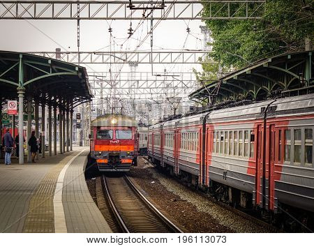 Railway Station In Moscow, Russia