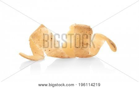 Potato skin isolated on white