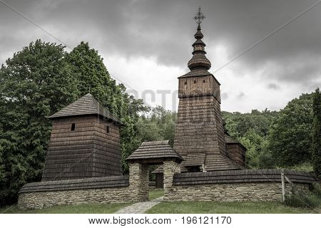 The Greek Catholic wooden church of Saint Paraskievy in Potoky Slovakia