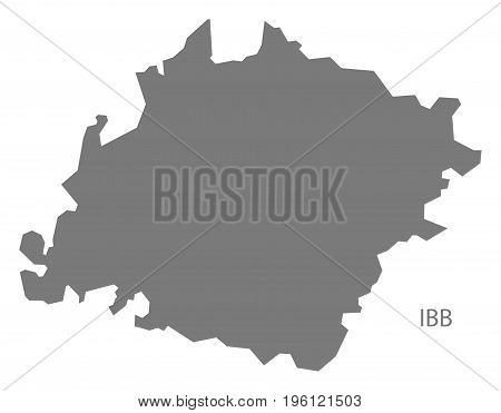 Ibb Yemen Governorate Map Grey Illustration Silhouette Shape