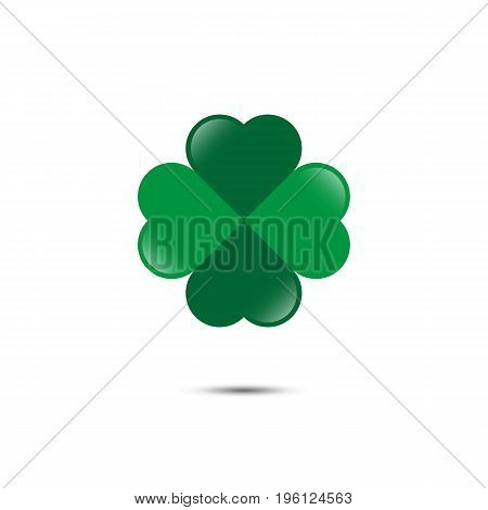 Clover leaf icon. Four leafs. Vector illustration.