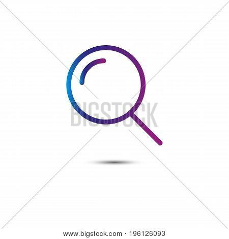 Search line icon. Inline. Magnifier. Vector illustration.